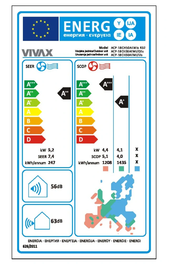 Nástěnná klimatizace split VIVAX Design M 5 kW
