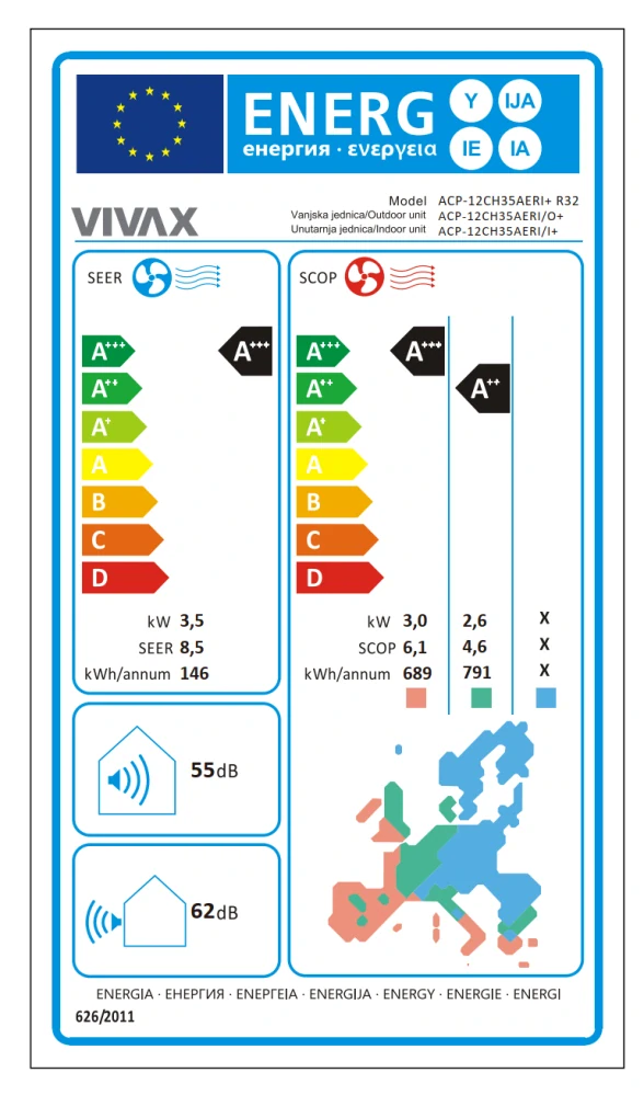 Nástěnná klimatizace split VIVAX Design R 3,5 kW