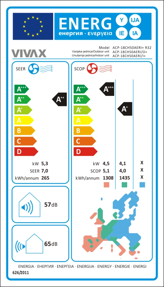 Nástěnná klimatizace split VIVAX Design R 5 kW